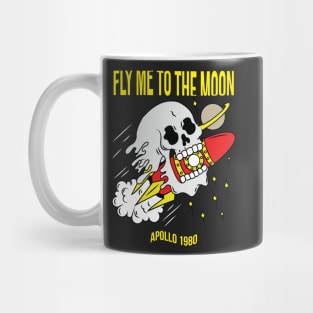 Fly me to the moon, skull Mug